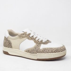 Madewell MWL Court Women's White Leopard Print Leather Fur Calf Hair Sneakers 8M